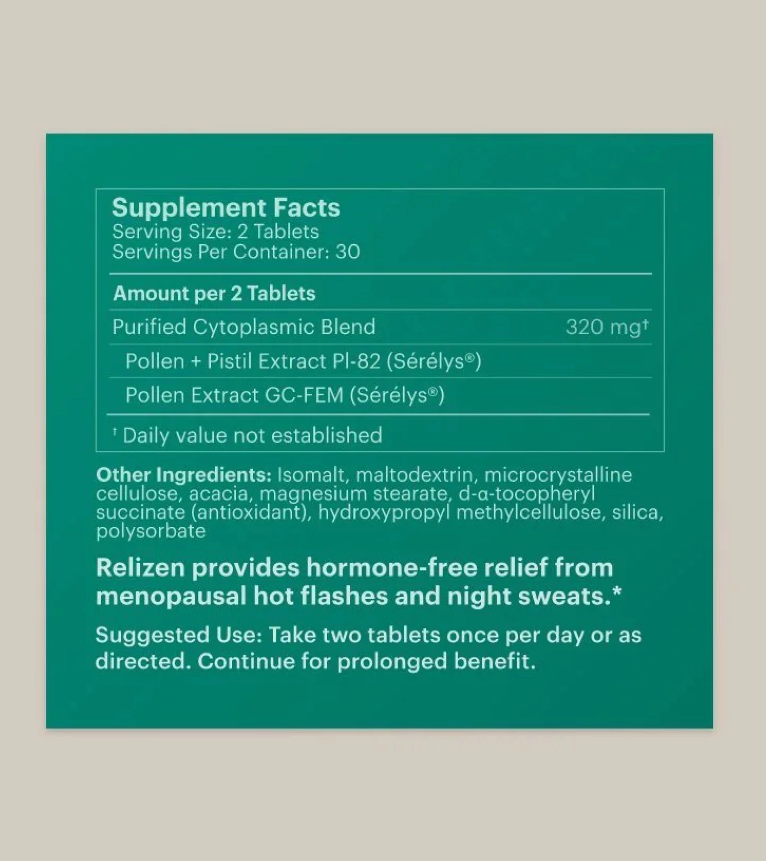 Relizen | Hot Flashes Supplement | Hormone-Free | Bonafide